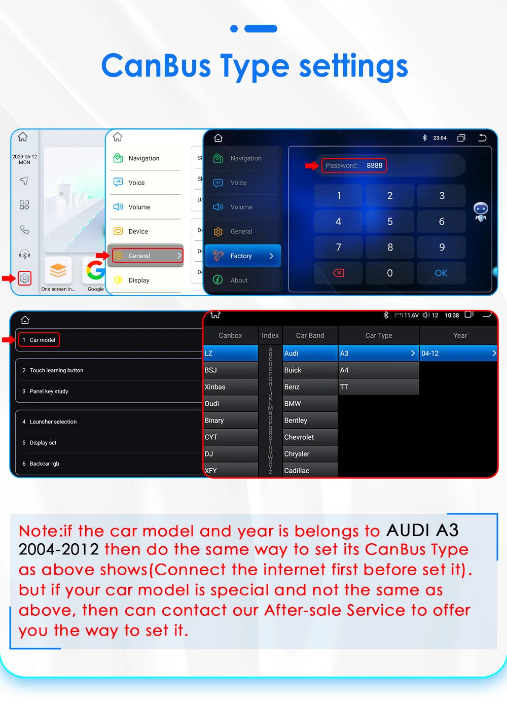 Hizpo Audi A3 — Android Auto, CarPlay, GPS
