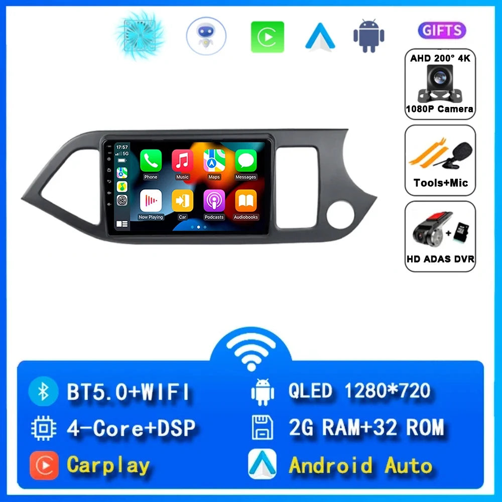 Kia Picanto Android 15 — WiFi, CarPlay, 4G