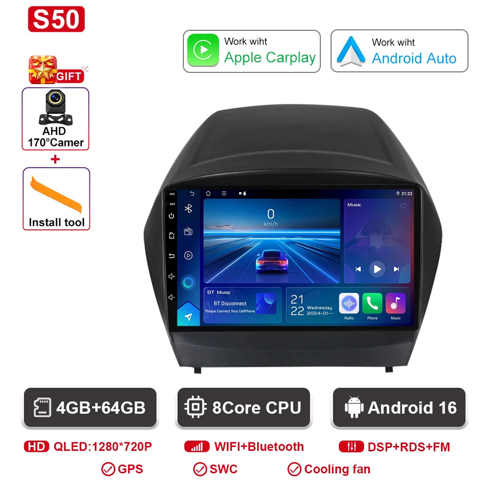 Hyundai Tucson Android 16 — 2K QLED, CarPlay