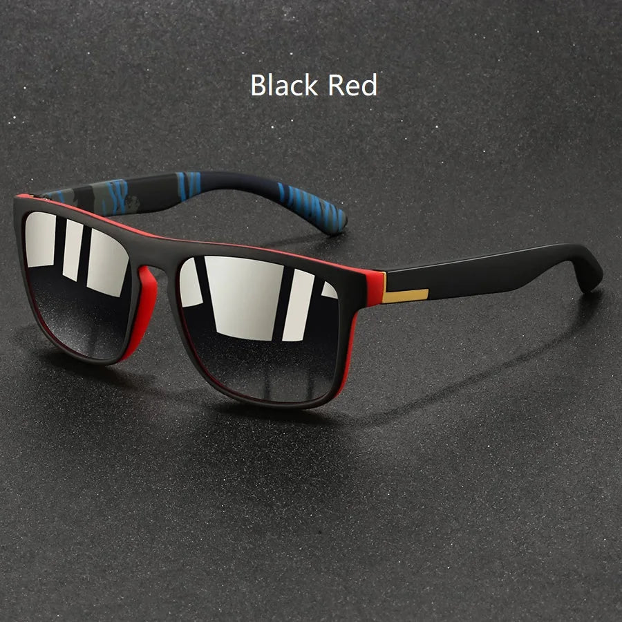 Lunettes de soleil carrées vintage — Anti-éblouissement, style rétro de designer, hommes et femmes