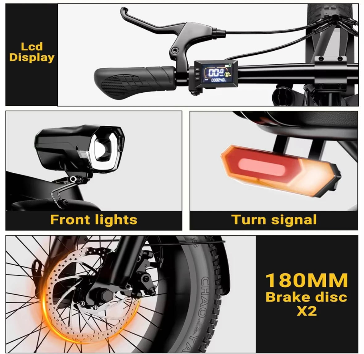 Foldable Parent E-Bike — 1000W, Removable Battery