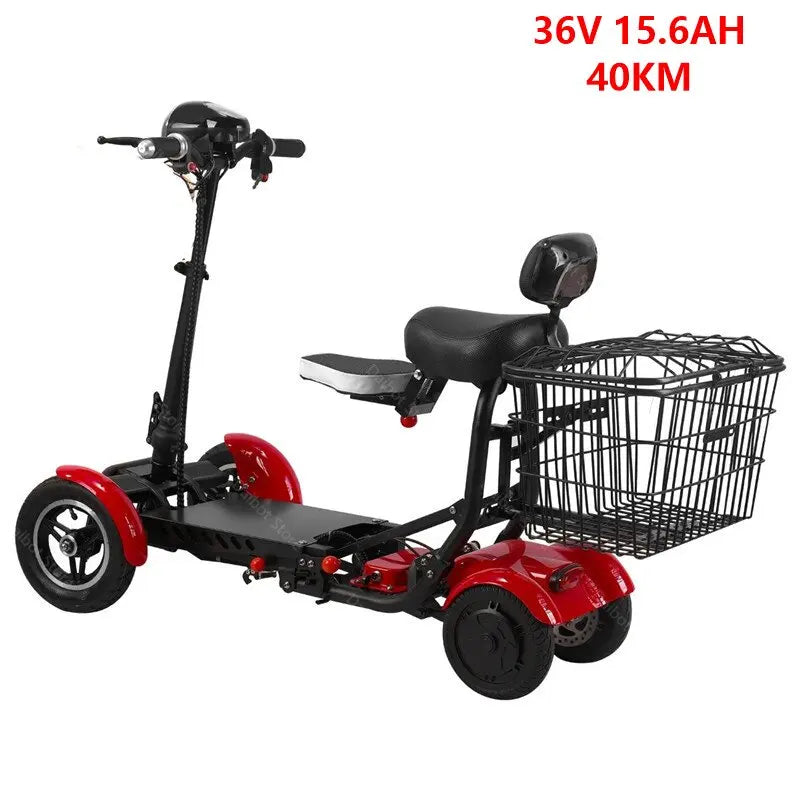 4 Wheel Mobility Scooters for 2 Peoples With Baby Seat 500W 36V 15.6AH  Adults 10 Inch Electric Scooter Dual Motor — available at Teckeleck