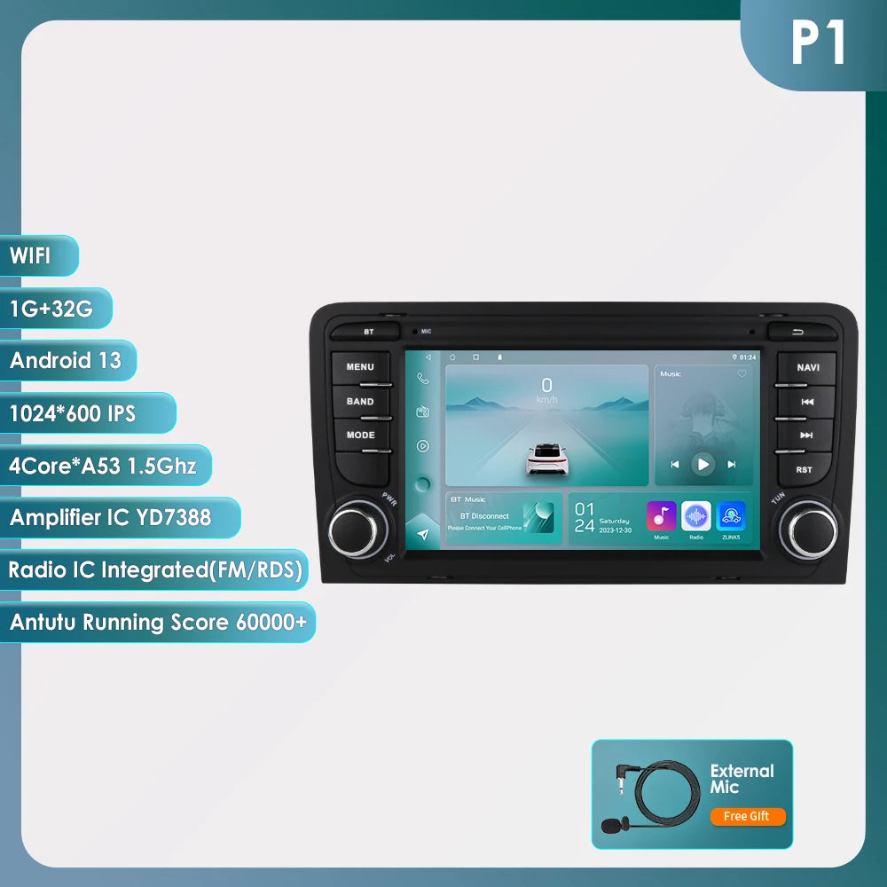 Hizpo Audi A3 — Android Auto, CarPlay, GPS