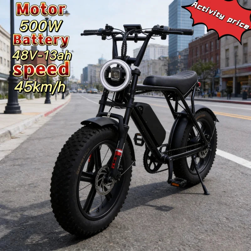 Mountain E-Bike — 500W Motor, 48V Battery