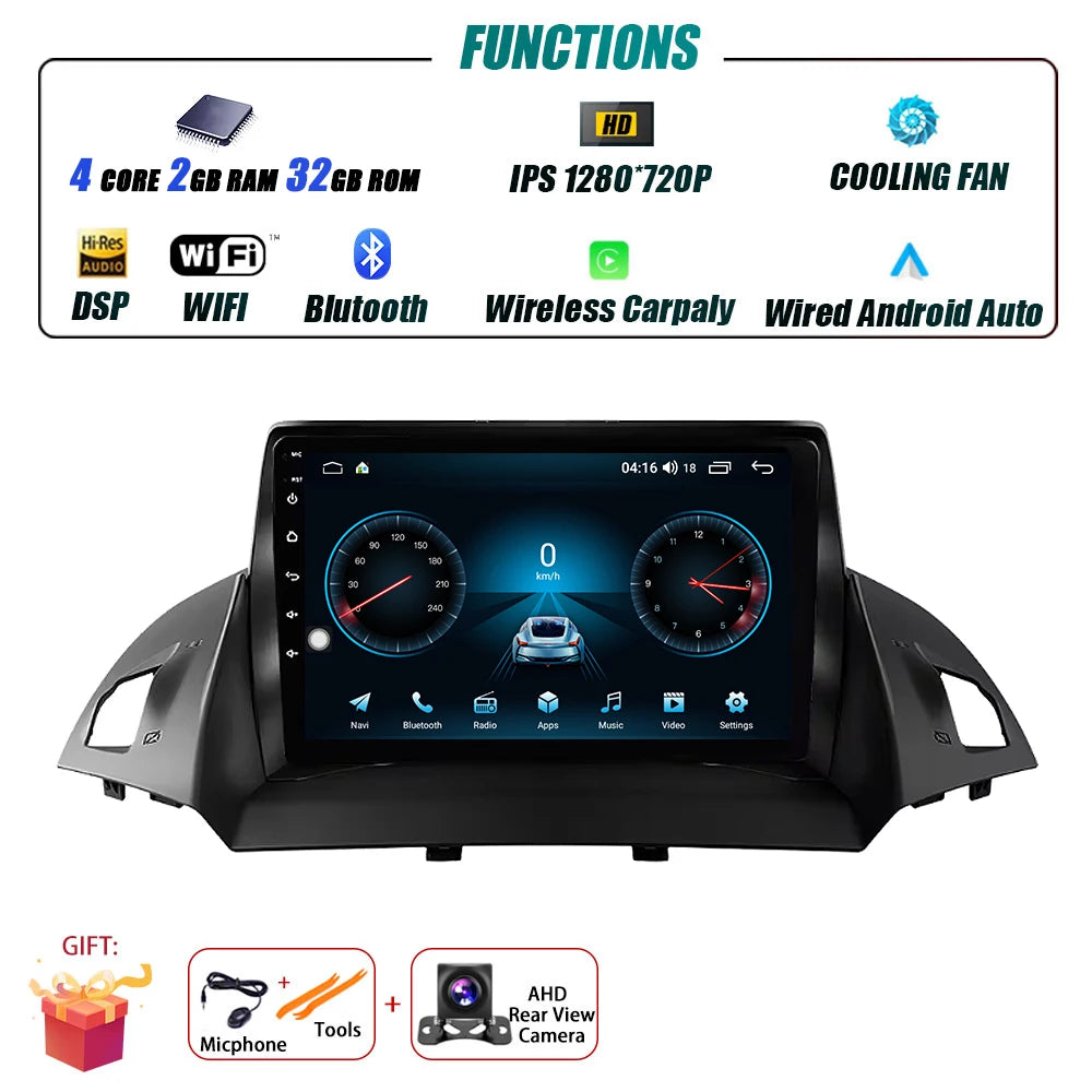 Ford C-MAX/Kuga — Android 16, GPS, CarPlay
