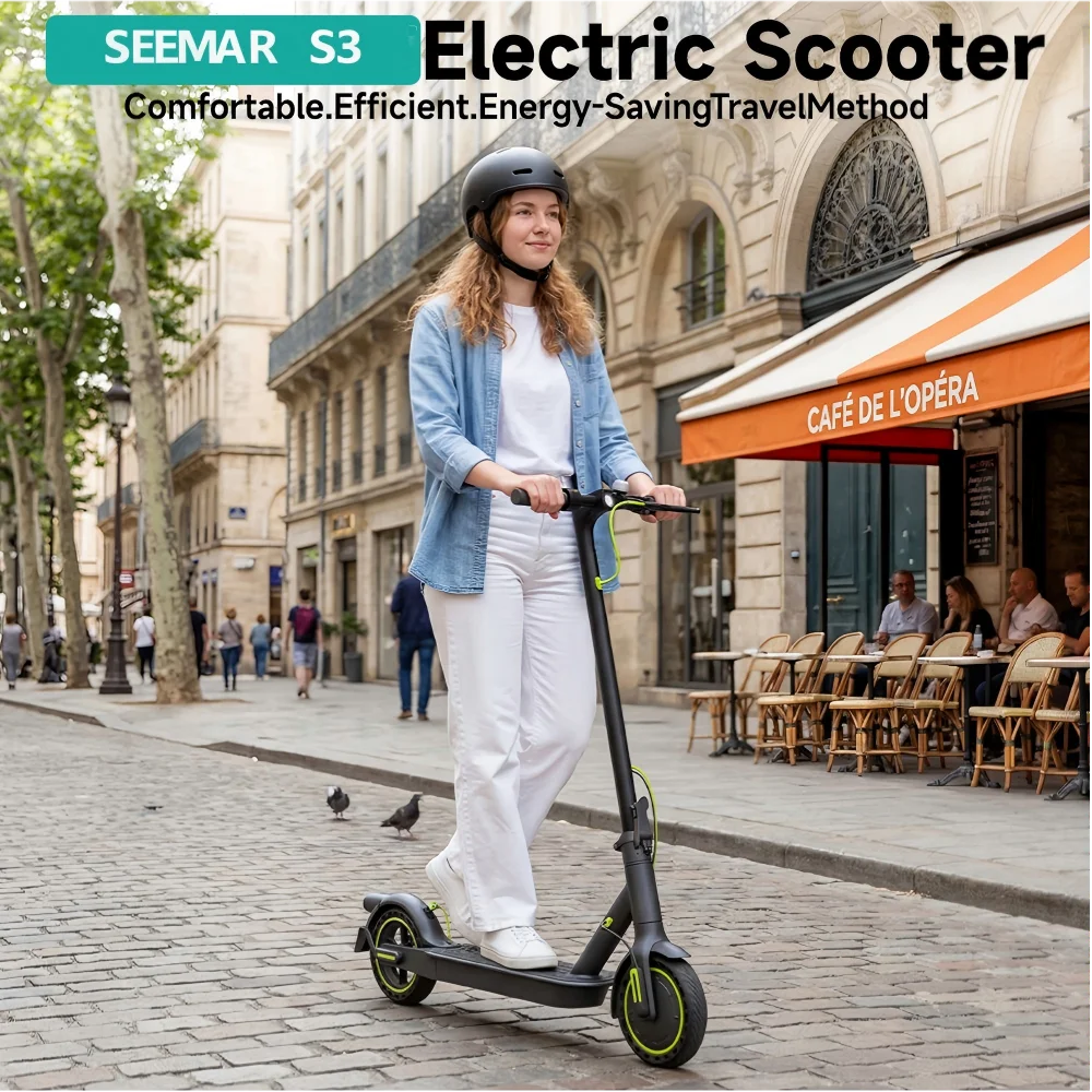 SEEMAR S1PRO Adult electric scooter, 36V 7.8AH, 350W (500W), 25-35KM, 8.5-inch tires Foldable e scooter with APP