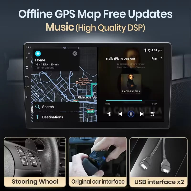 Junsun V3 Plus — 2K, Wireless CarPlay, Android Auto