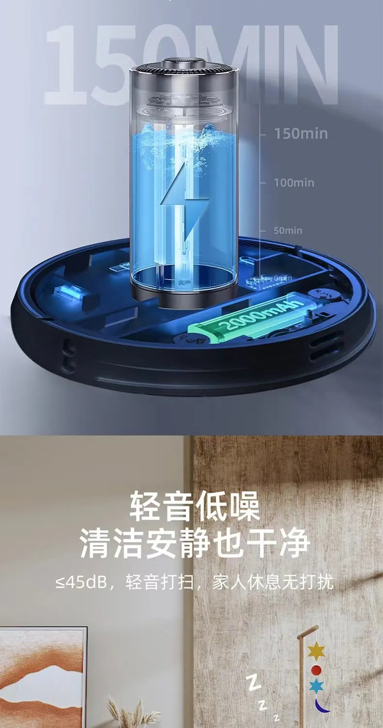 Intelligent Mopping Washing Robot Double Towing Automatic Floor Mop Dust Removal Humidification Machine