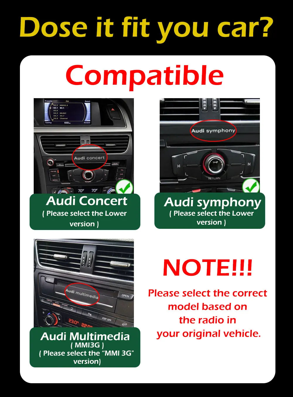 Audi A4 B8/A5 — RHD CarPlay, DSP, WiFi