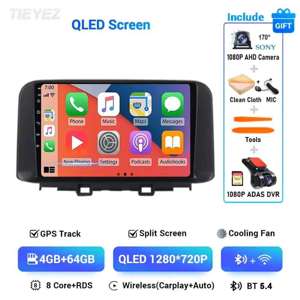 Hyundai Kona Android 15 — WiFi, CarPlay, Multimedia
