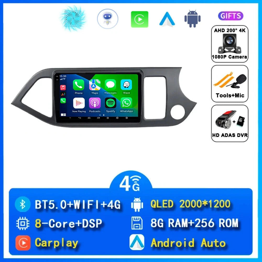 Kia Picanto Android 15 — WiFi, CarPlay, 4G