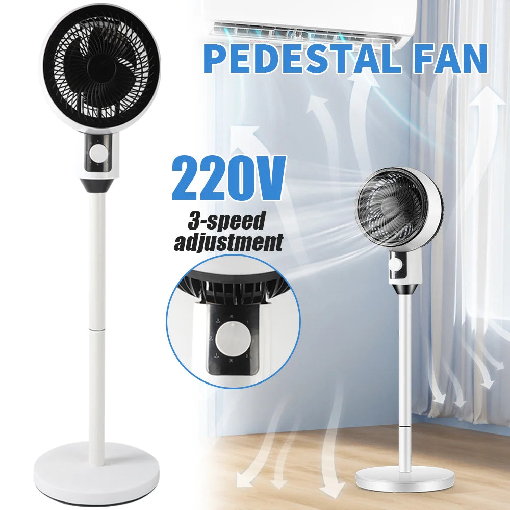Air Circulation Fan Electric Fan Rechargeable Oscillating Fan 3-Gear Adjustment Stand Fan Household Air Circulation Fan