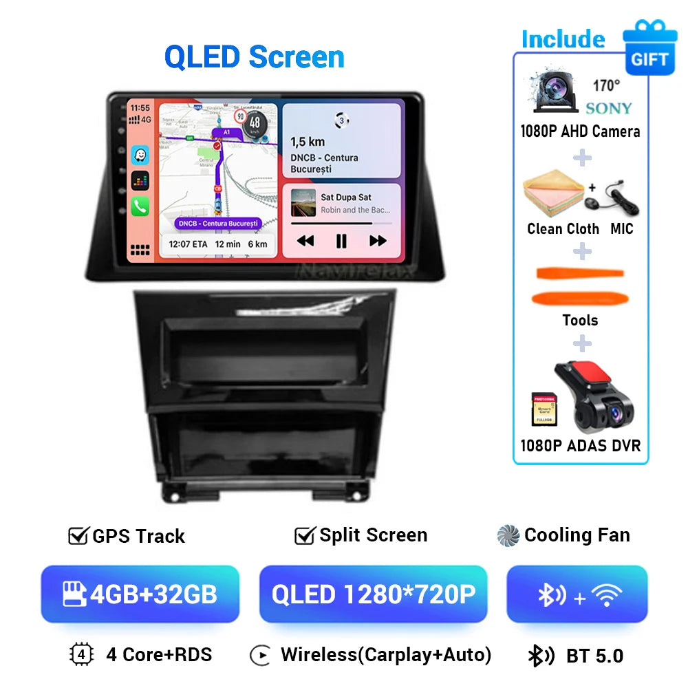 Android 15 Carplay Auto Pour Honda Accord 8 2008 2009 2010 2011 2012 Autoradio Lecteur Multimédia Unité Centrale GPS DSP Audio WIFI+4G