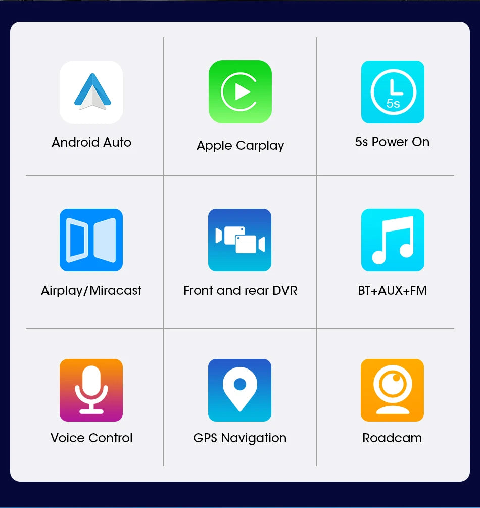 4K Dash Cam — Wireless CarPlay, Dual Lens