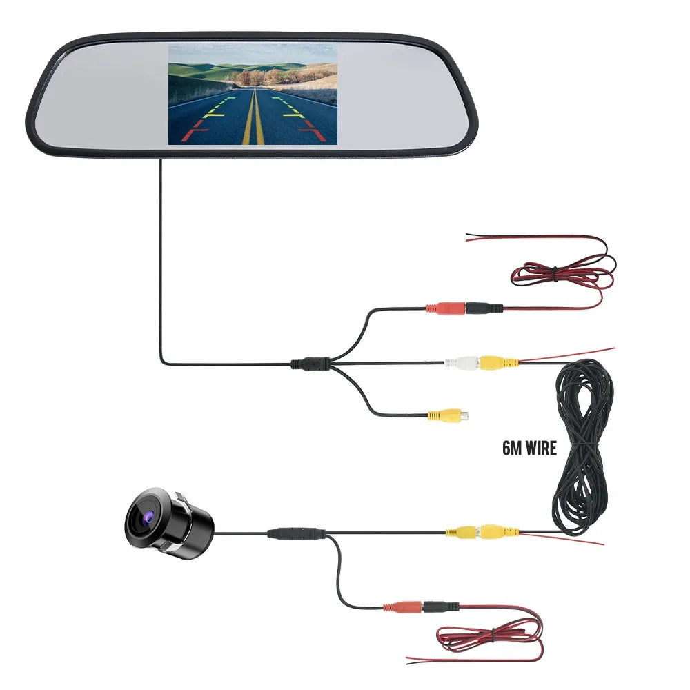 Rear View Camera Kit — 4.3" Monitor, HD Parking