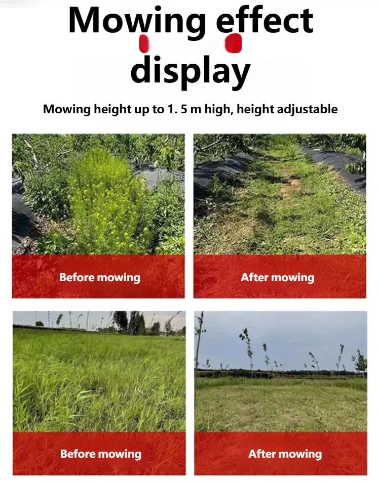 Controlled Lawn Mower Intelligent Mowing Robot for Orchards Fields Slopes Small Lithium-Ion Battery Powered Lawnmower