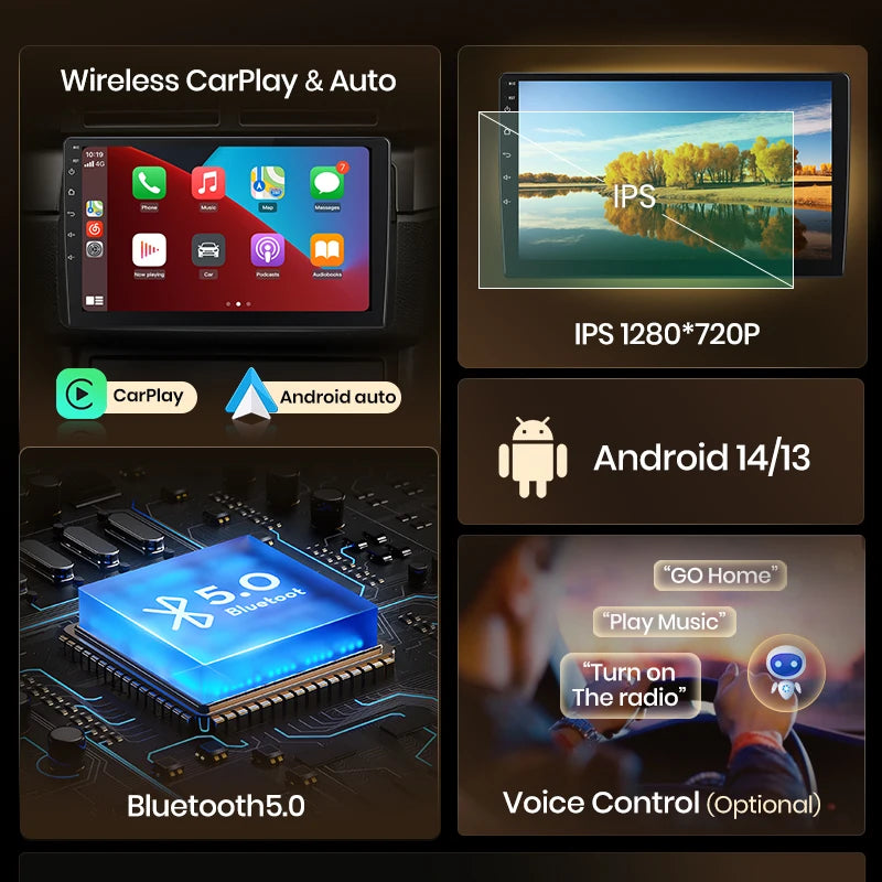 Junsun Wireless CarPlay Radio — VW Passat B6/B7 & CC 2005-2014, Android GPS, WLAN, DSP