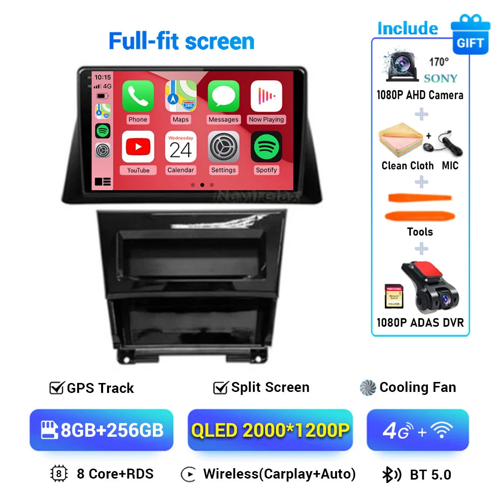 Android 15 Carplay Auto Pour Honda Accord 8 2008 2009 2010 2011 2012 Autoradio Lecteur Multimédia Unité Centrale GPS DSP Audio WIFI+4G