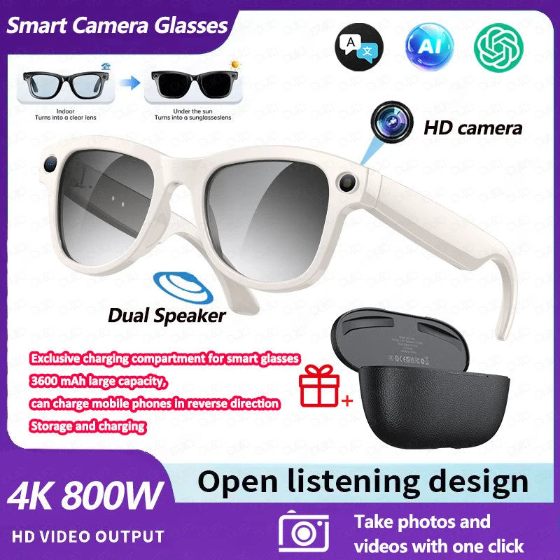 2026 AI Glasses — 4K Camera, ChatGPT, 32GB