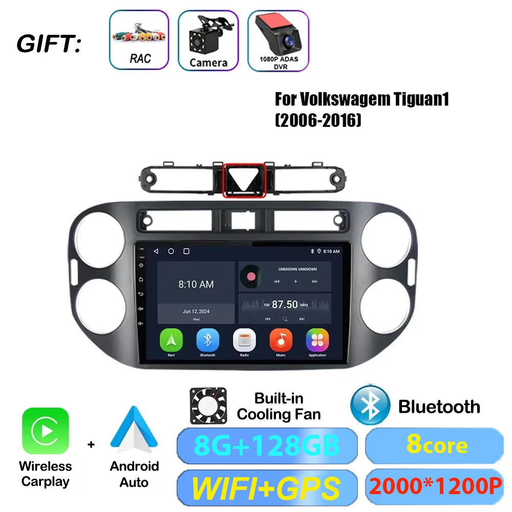 VW Tiguan Android 17 — 4G DSP, CarPlay