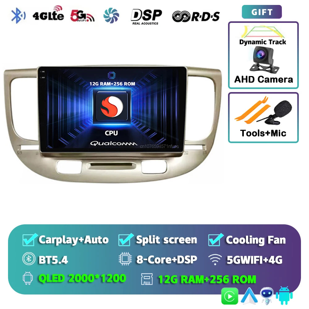 Kia Rio Android 15 — 2K Screen, CarPlay, GPS