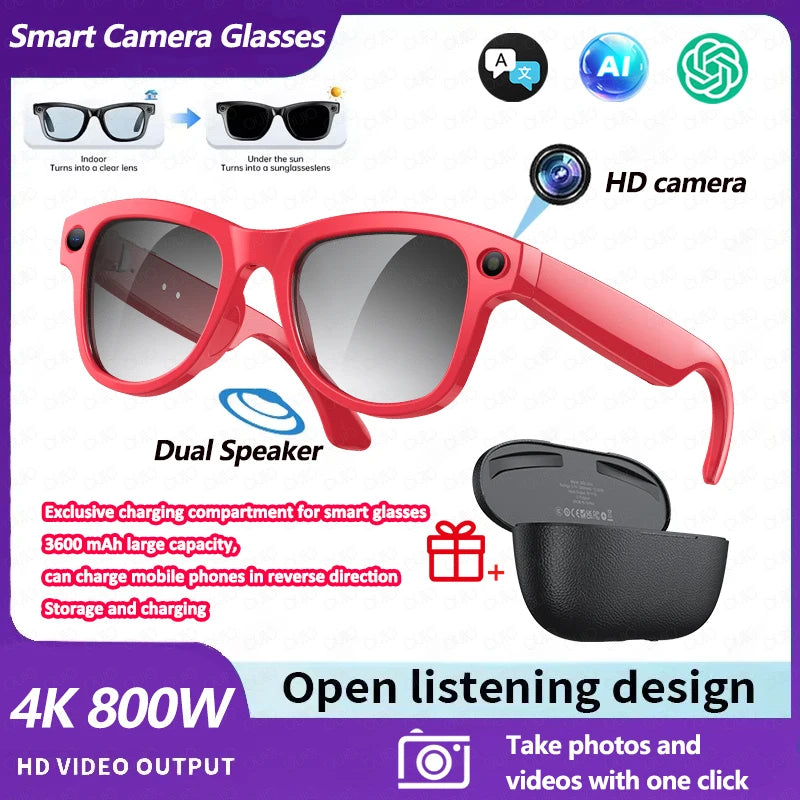 2026 AI Glasses — 4K Camera, ChatGPT, 32GB