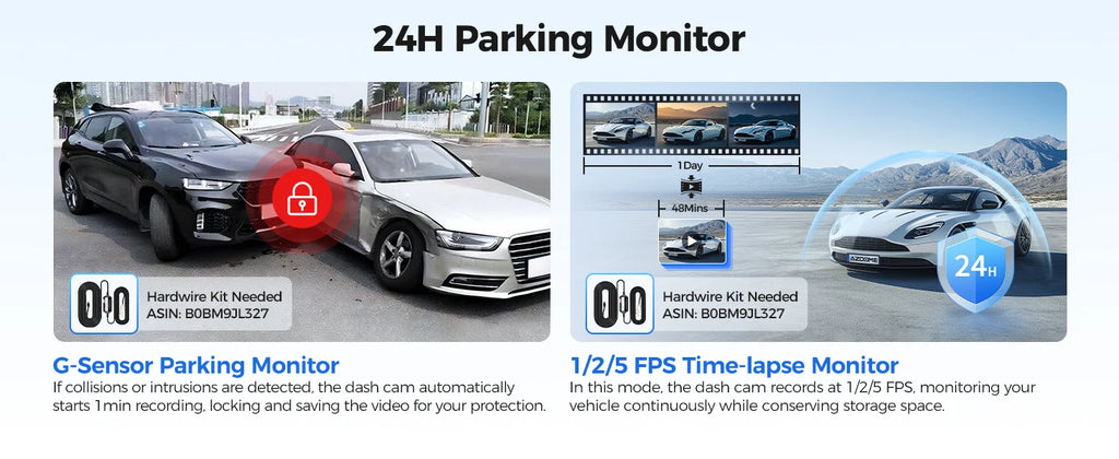 AZDOME PG17 MAX — 4K Dash Cam, GPS, Voice Control