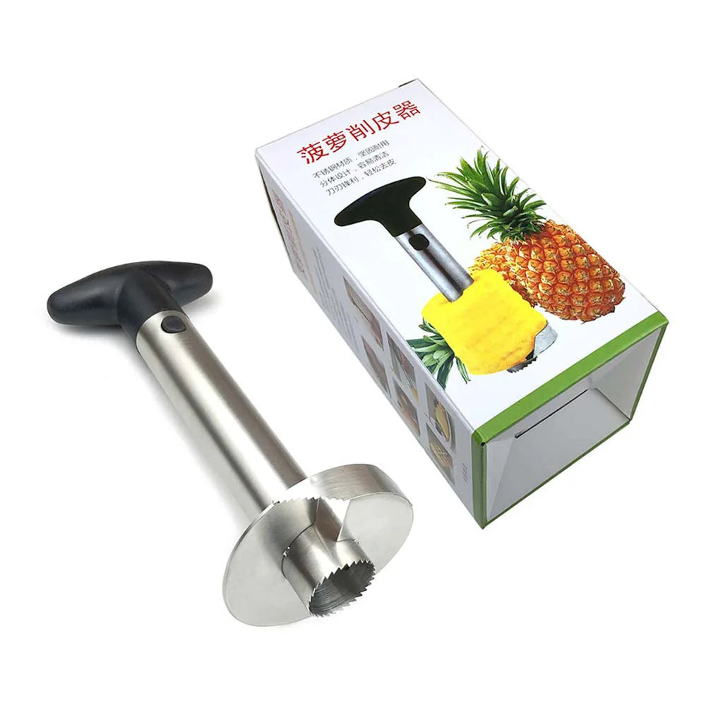 Pineapple Cutter Stainless Steel Pineapple Slicer Pineapple Extractor Peeler Core Separator Spiral Rotary Pineapple Peeler