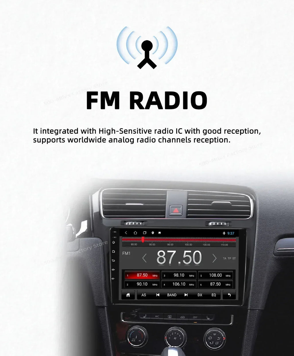 FIAT Panda 2 Din — 7" GPS, WiFi, Car Stereo