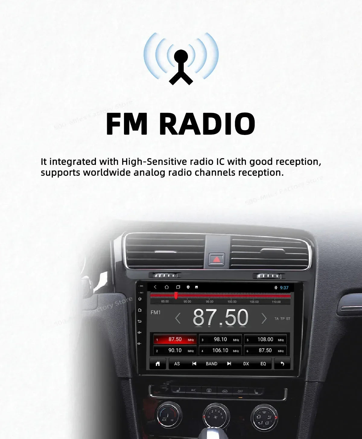 FIAT Panda 2 Din — 7" GPS, WiFi, Car Stereo