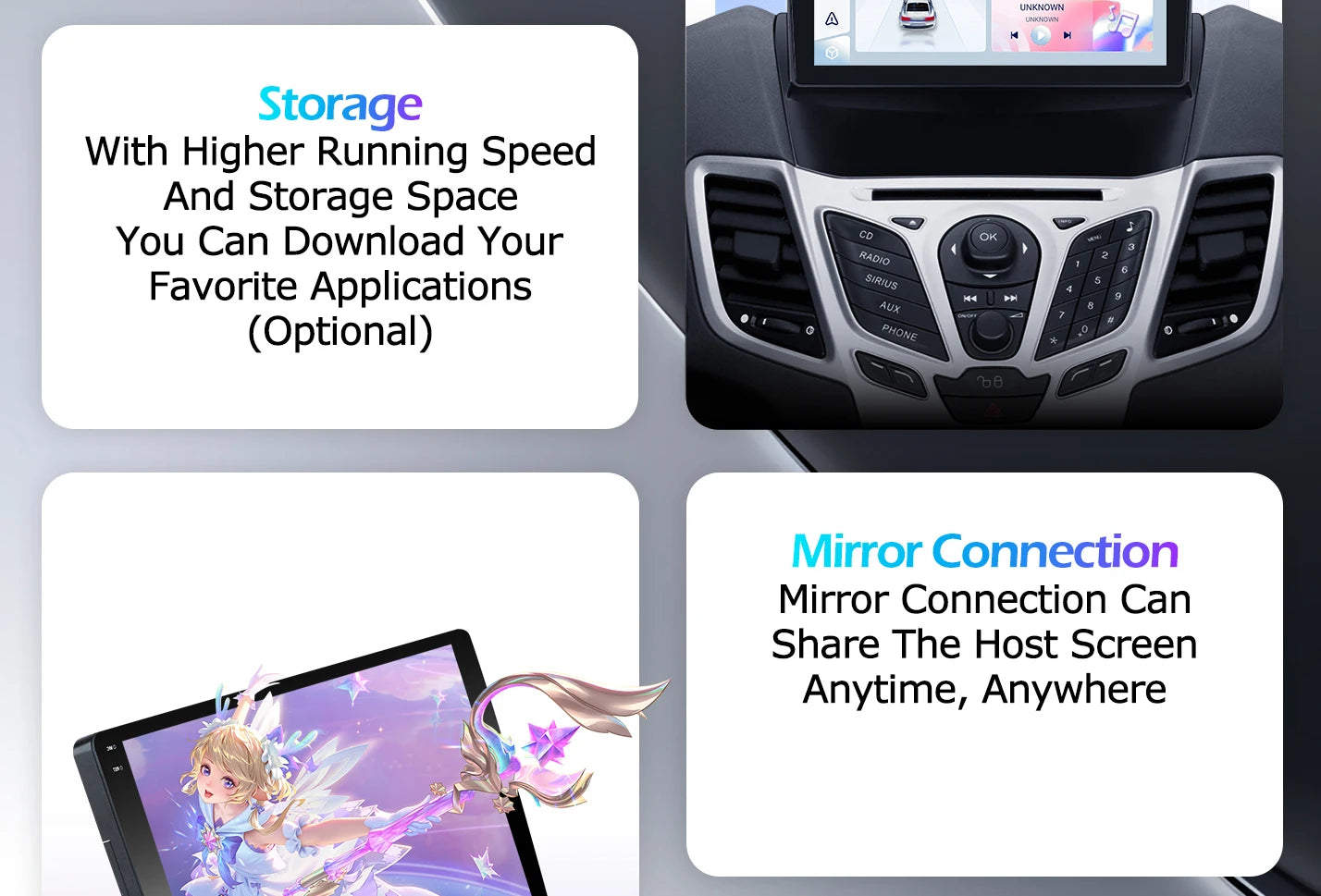 Ford C-MAX/Kuga — Android 16, GPS, CarPlay