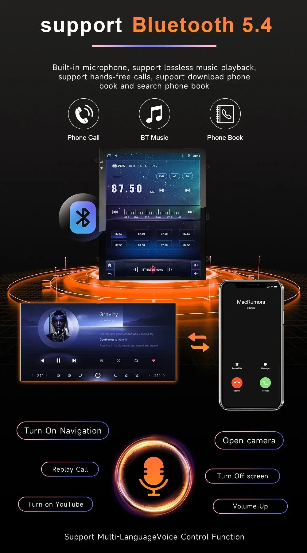 Android 15 Autoradio — Land Rover Discovery 4 LR4 2009-2016, CarPlay, GPS, 4G WiFi