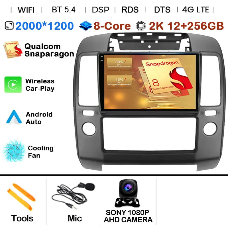 Android 15 Car Radio — Compatible with Nissan Navara D40 | GPS | DSP