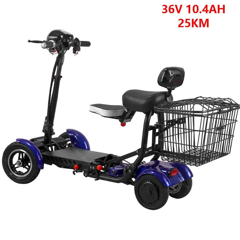 4 Wheel Mobility Scooters for 2 Peoples With Baby Seat 500W 36V 15.6AH  Adults 10 Inch Electric Scooter Dual Motor — available at Teckeleck