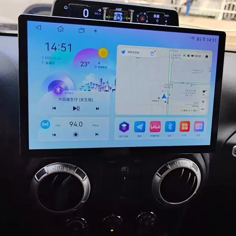 Jeep Wrangler JK — Android 15, CarPlay, Multimedia