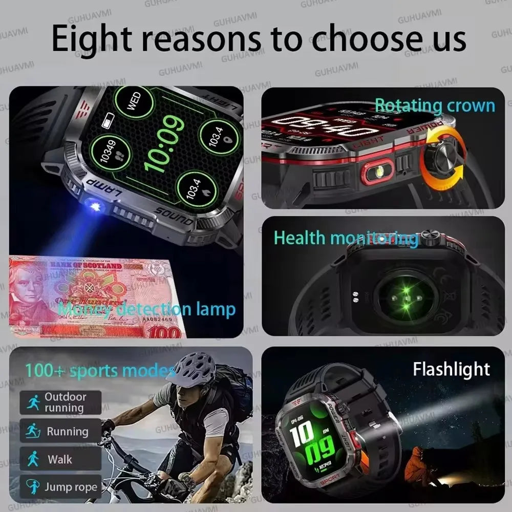 GUHUAVMI Outdoor Watch — AMOLED, GPS, Bluetooth