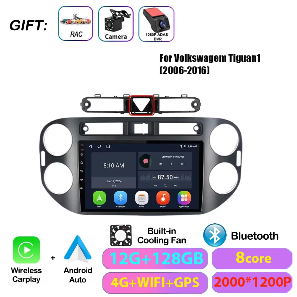 VW Tiguan Android 17 — 4G DSP, CarPlay