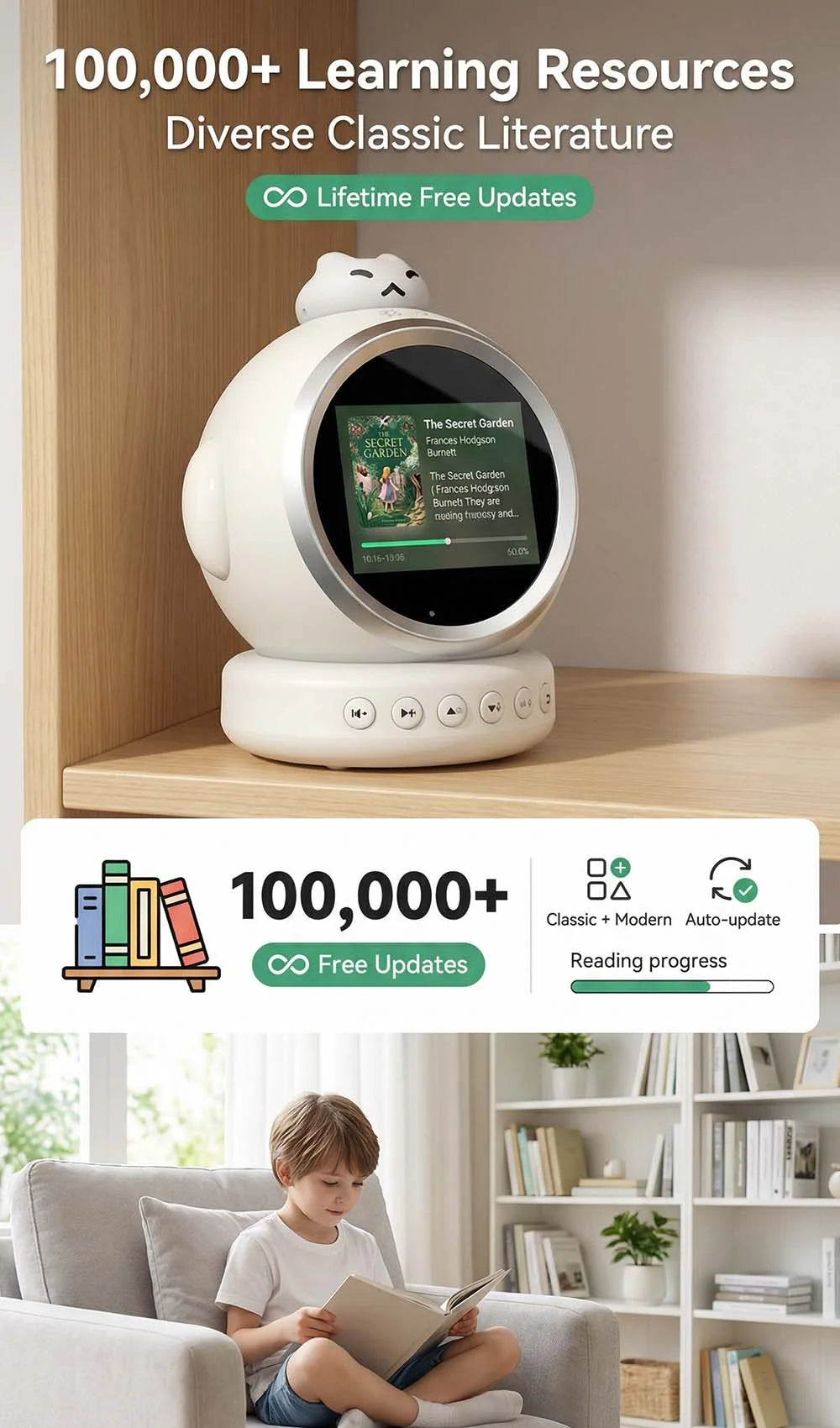 Smart AI Alarm Clock for Kids Ok to Wake Children with Sleep Training and Sound Talking Robot Toy Birthday Gift for Boy Girls