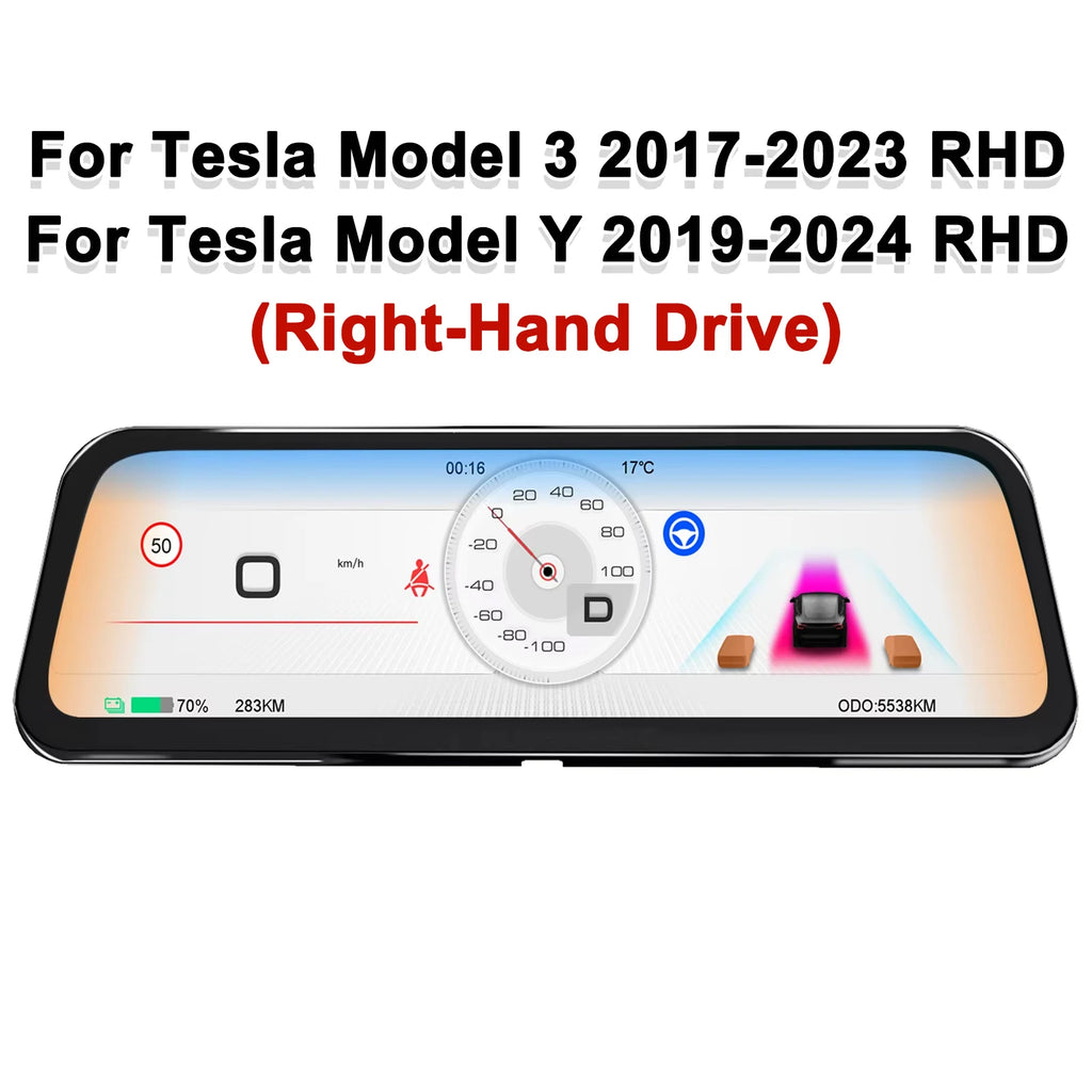 For Tesla Display 9.6 Inches New HUD For Model 3 2016-2023 & Model Y 2020-2024 Support Multiple Languages Carplay Android Auto