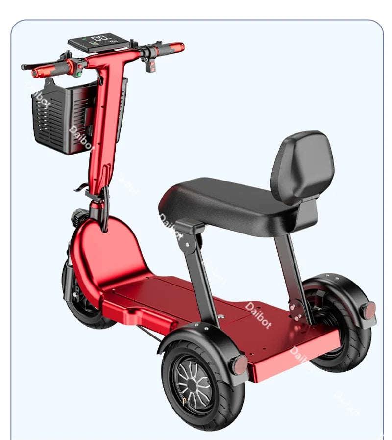 Family 3 Wheel Foldable Mobility Scooter For Seniors Anti-Theft Alarm 2 Seat Long Range 1000W Small Electric Tricycle Folding