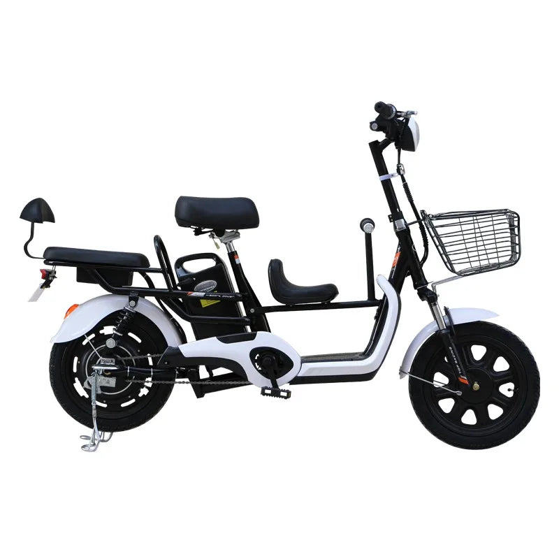 Parent-child electric bike in stock best selling 14inch three seats ebike for cheap and good quality fat bike