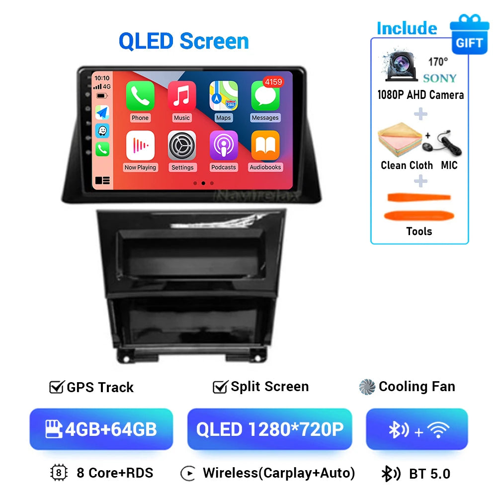 Android 15 Carplay Auto Pour Honda Accord 8 2008 2009 2010 2011 2012 Autoradio Lecteur Multimédia Unité Centrale GPS DSP Audio WIFI+4G