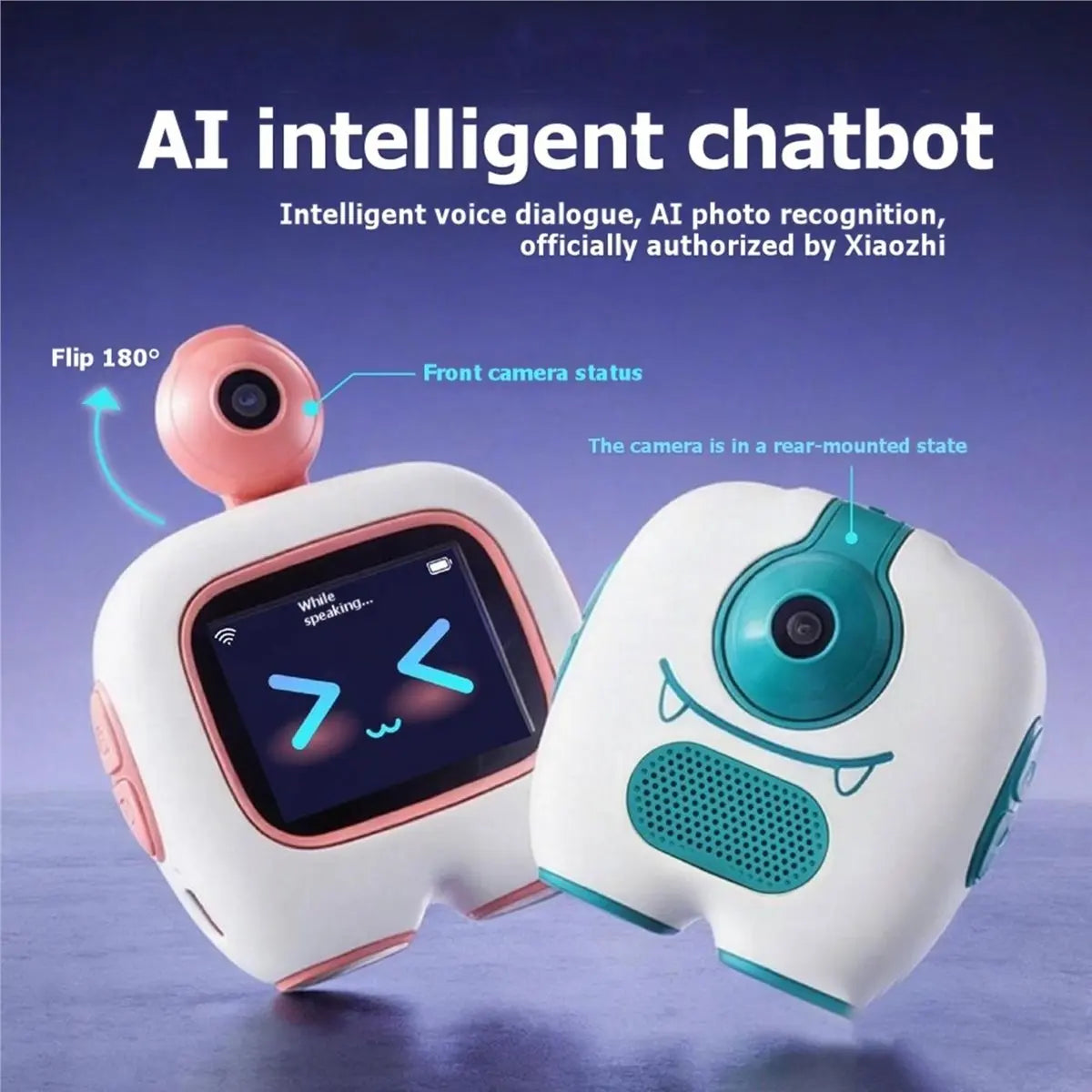 AI Intelligent Robot Interactive Voice Assistant With Wi-Fi Version Smart Clock Image Recognition Storytelling Functionality