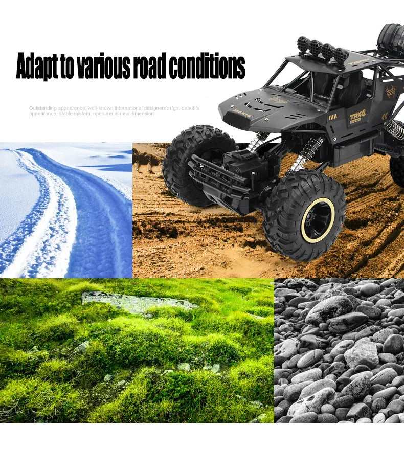 1:12 37cm/1:16 28cm 4WD RC Car Trucks High Speed 2.4G Radio Control Off-Road4x4 Vehicle Children Electric Car Kids Toys for Boys