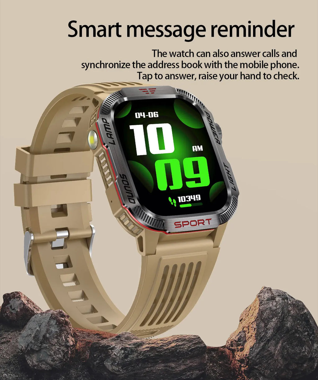 GUHUAVMI Outdoor Watch — AMOLED, GPS, Bluetooth