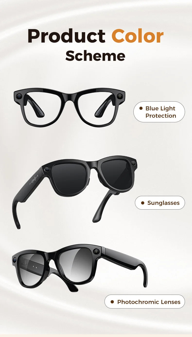 AI Smart Glasses — Translation, Camera, Power Bank