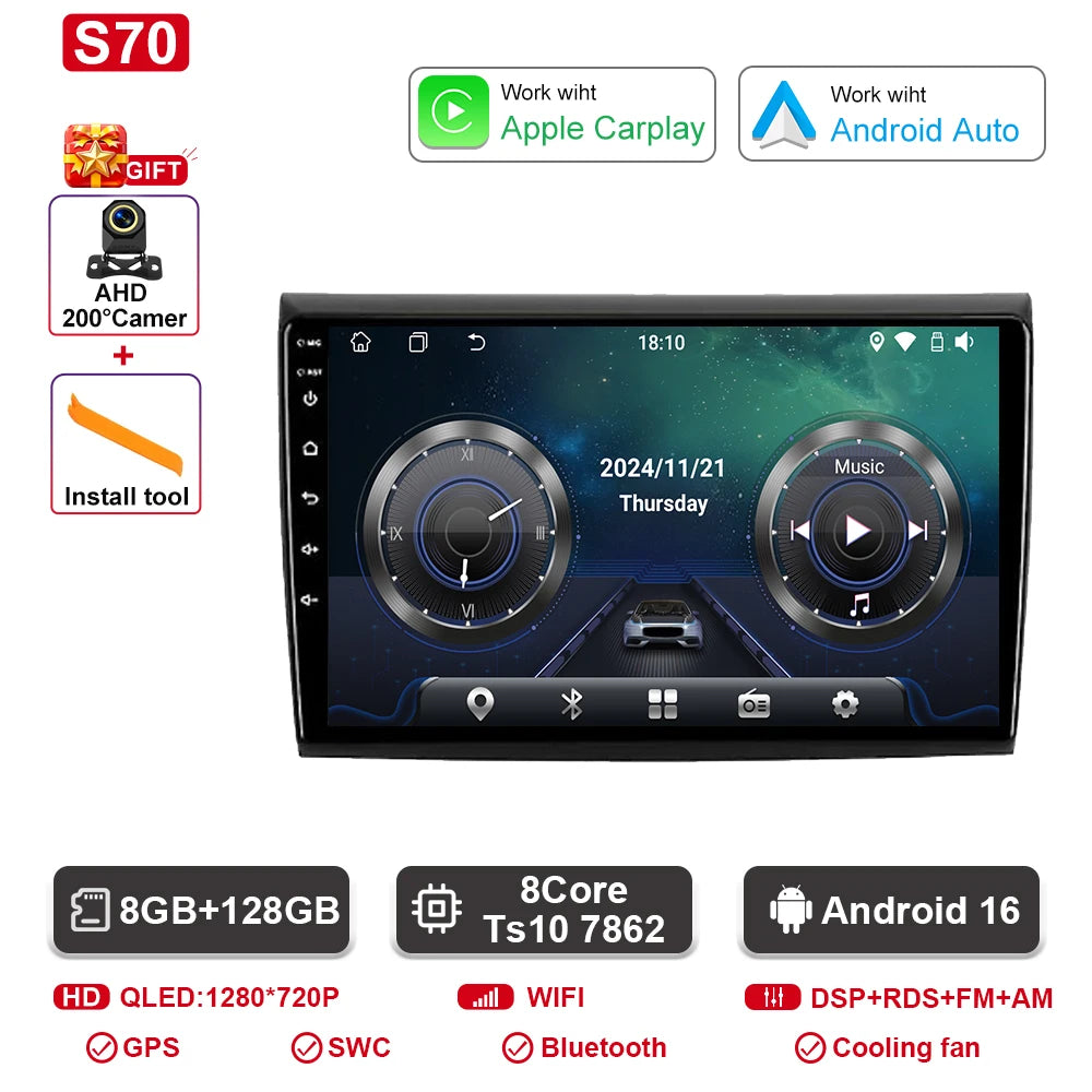 Fiat Bravo Android — 2K QLED, CarPlay, 4G