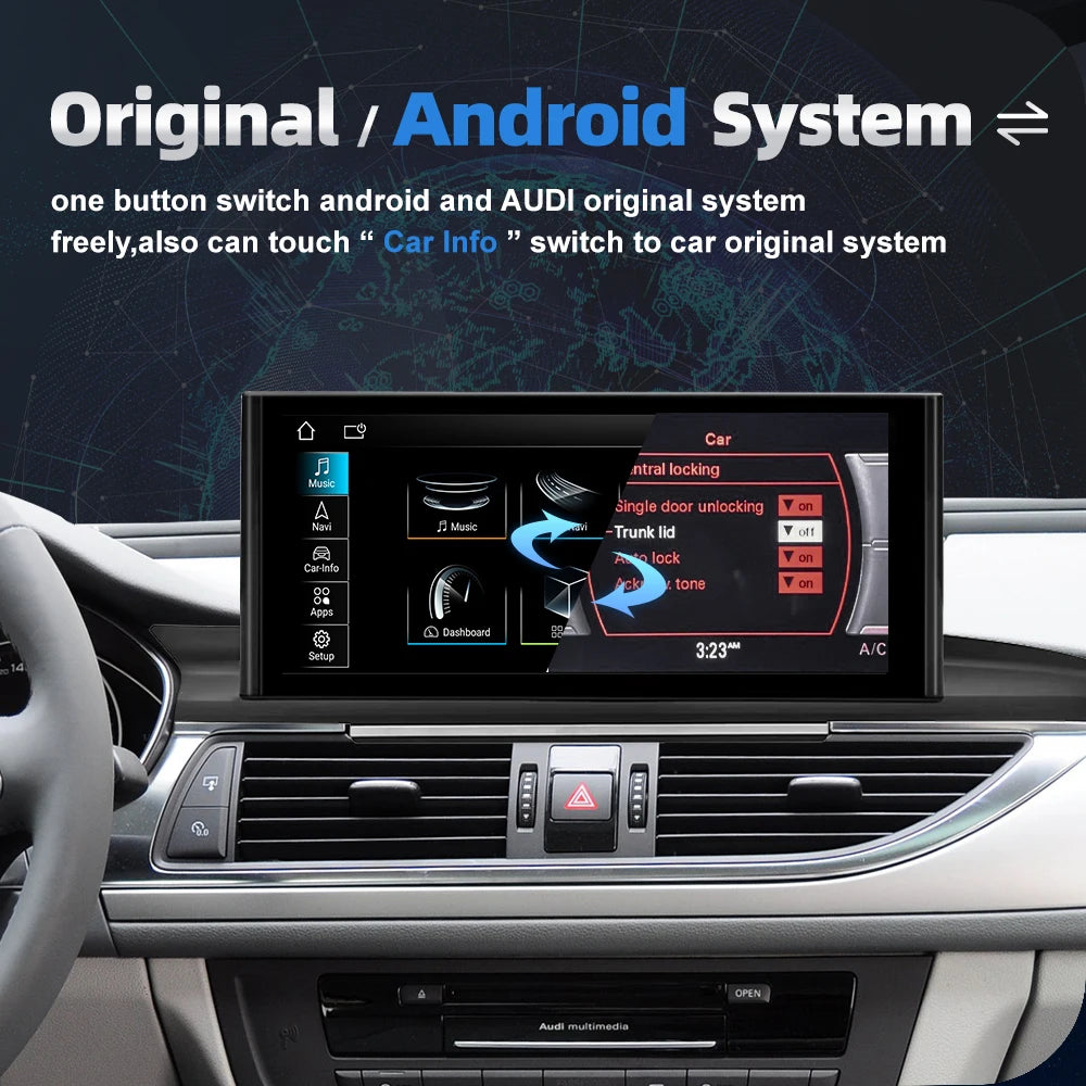 Audi A6/A7 Android 14 — 12.3", CarPlay, GPS