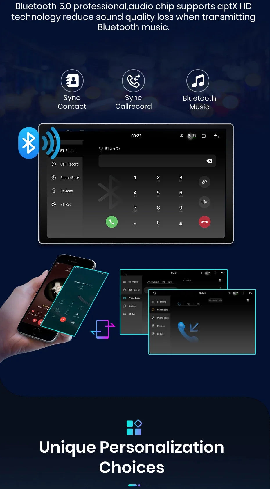 Junsun V3 Plus — 2K, Wireless CarPlay, Android Auto