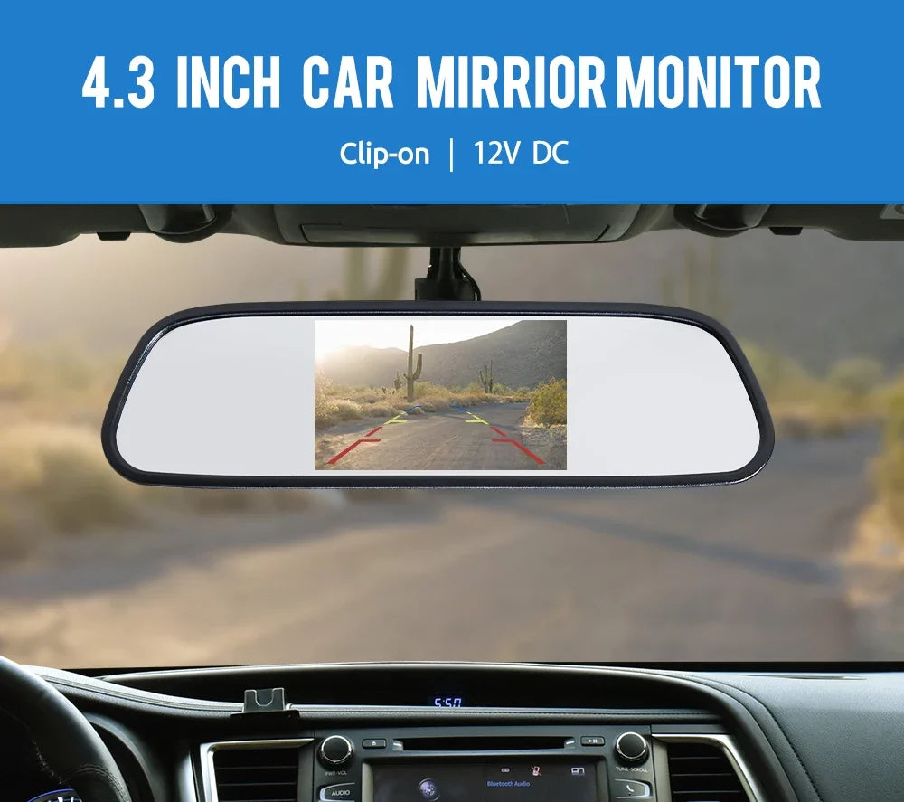 Rear View Camera Kit — 4.3" Monitor, HD Parking